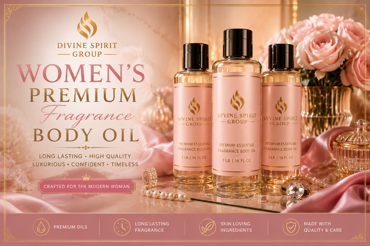 Women's Premium Fragrance Body Oil
